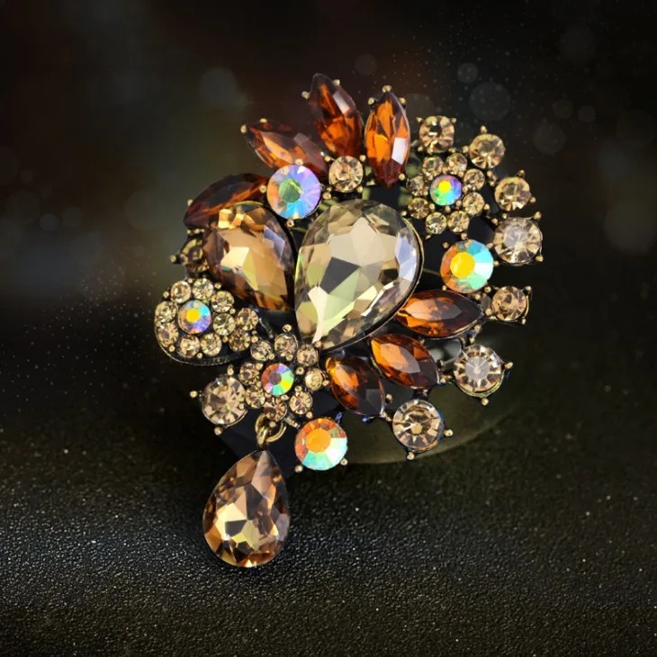 2021 Nové Módne Hot Crystal Akryl Vintage Kvet Brošňa Crystal Z Swarovskis Európskej Módne Šperky Šperky
