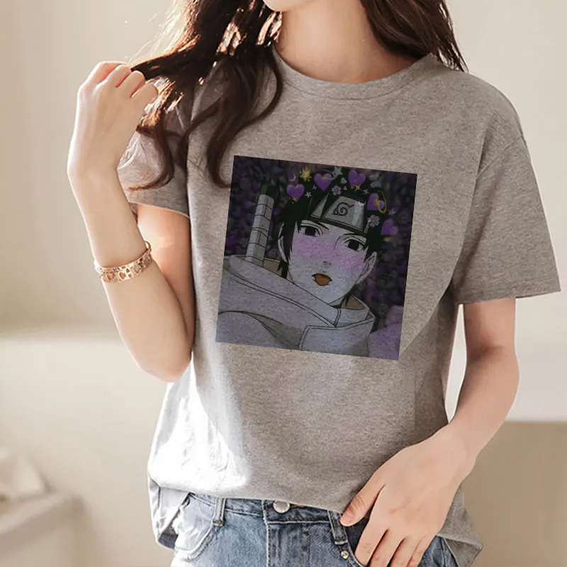 2021 Nové Tričko Naruto Harajuku Japonskom Anime Uchiha Itachi Tlač Ženy T-shirt Streetwear Módy Bežné Tričko Topy Tees Žena