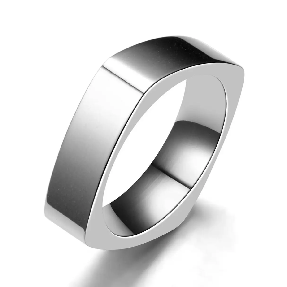 2021 nový punk 6 mm Námestie 925 sterling silver módne krúžok pre mužov Valentína darček šperky veľkoobchod мужское кольцо R5531