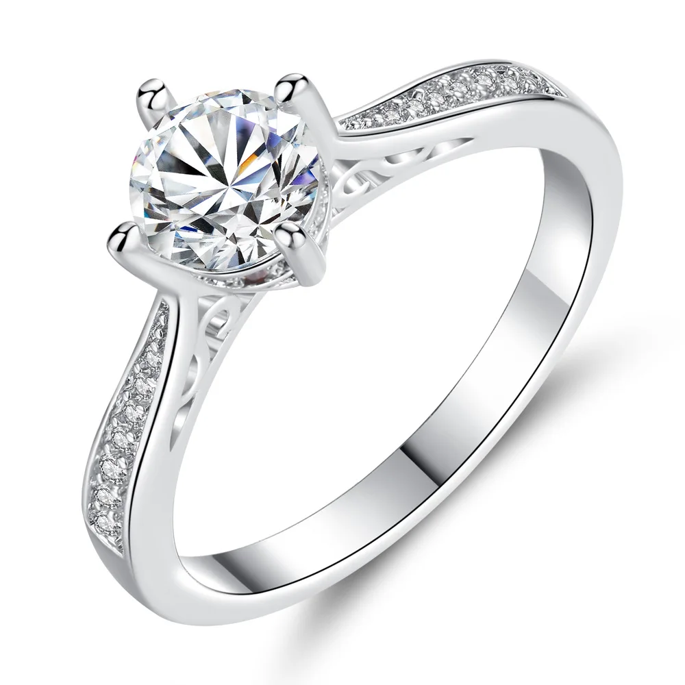 2021 Promise Ring 925 sterling silver AAAAA Cz kameň Zapojenie Svadobné kapela prstene pre ženy, mužov Strany Šperky