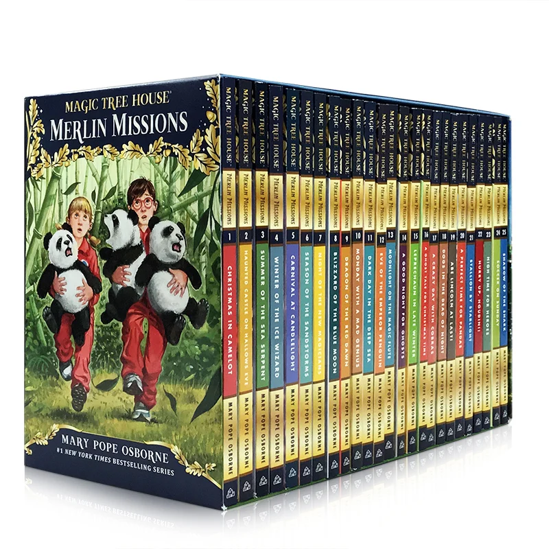 24 Kníh Magic Tree House Merlin Misie 1-24 Anglický Čítanie Príbehu Knihy Deťom Dobrodružstvo Vedy Kapitola Knihy
