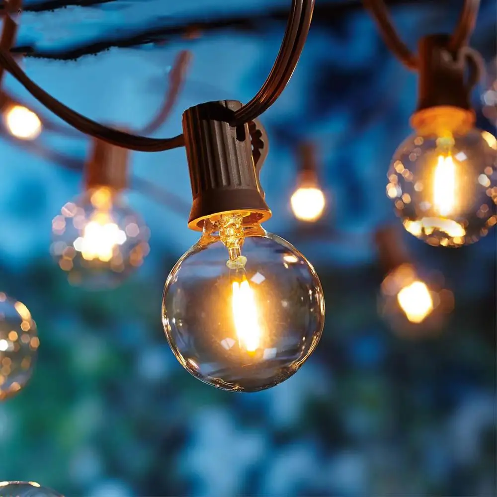 25 Žiarovky Halogénové drôt Svetlá Pre Vonkajšie Nepremokavé Záhrada Dovolenku Strany Vianoce Domov, Dekorácie, Lampy, AC 220V S EÚ a USA Plug
