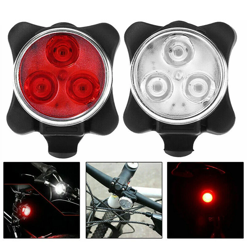 2ks Nabíjateľné 3 LED stropné Svetlá USB Hi-Lo Lúč Flash Bicykli Hlavu, Chvost Zadné Svetlo Nastaviť Baterky Bezpečnostné Upozornenie Cyklistické Svetlo