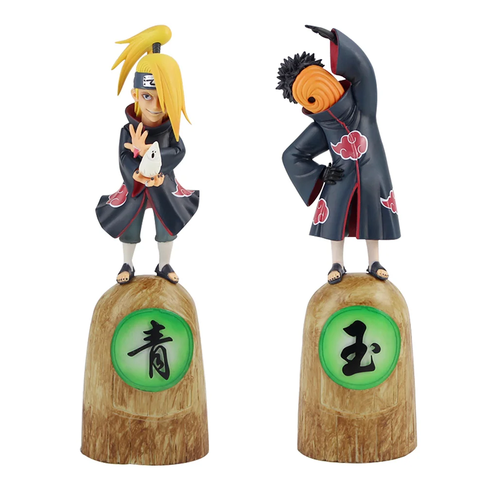 2Styles 25 cm Anime Naruto Teplej Obrázok Hračky Akatsuki Deidara & Tobi Tobb Socha PVC Model Kolekcie Bábika Na Darček