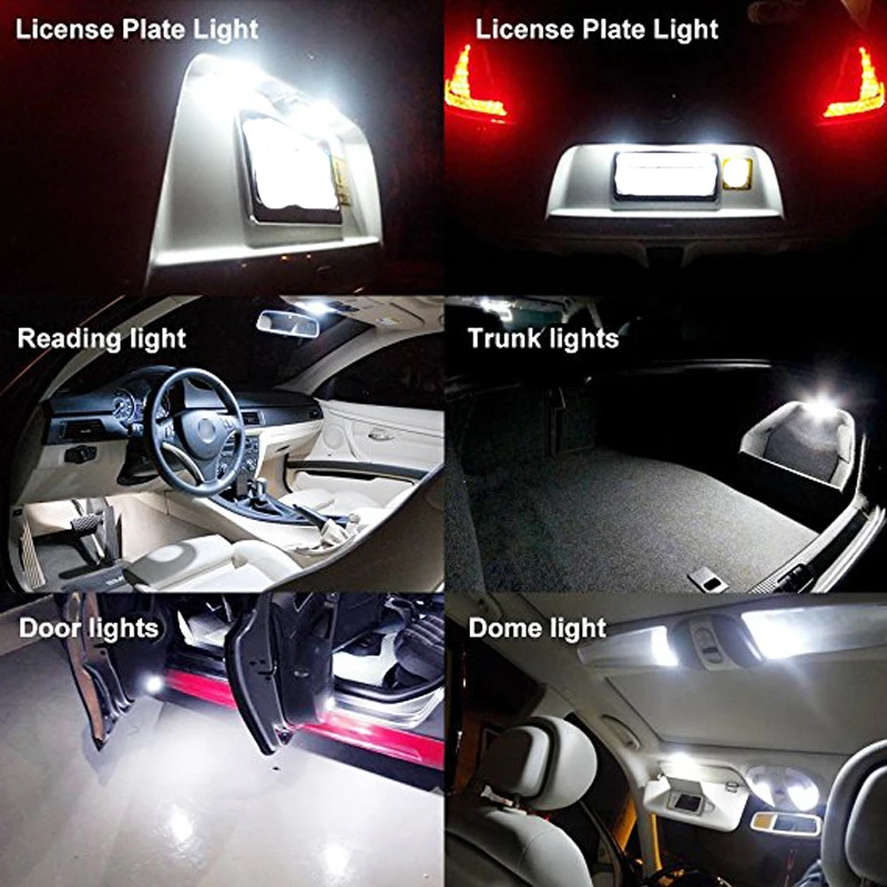 2x W5W T10 LED Canbus Žiarovky Auto Interiéru Stropné Svetlo, Svetlá na Čítanie Pre Mercedes Benz W203 W205 W211 W221 W124 W163 C E SLK