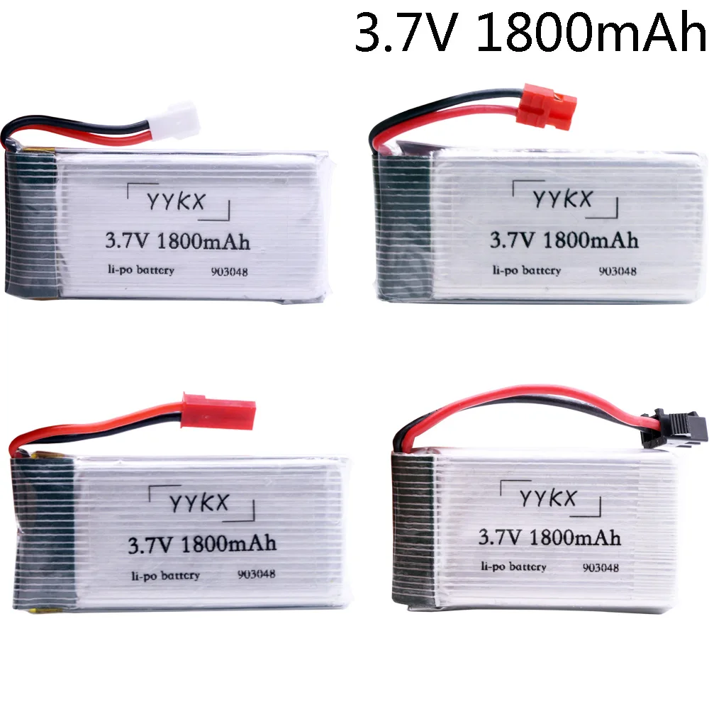 3,7 V 1800mAh lipo Batérie XH2.54/SM/JST/XH4.0 Konektor pre KY601S SYMA X5 X5S X5C X5SC X5SH X5SW X5HW X5UW M18 H5P HQ898 H11D H11C