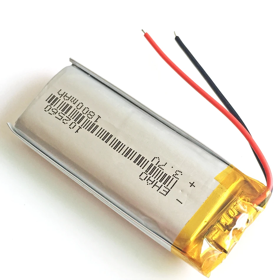 3,7 V 1800mAh Lítium-Polymérová Nabíjateľná Batéria Akumulátor Li ion lipo bunka Pre E-book power bank DIY Tablet PC 102560