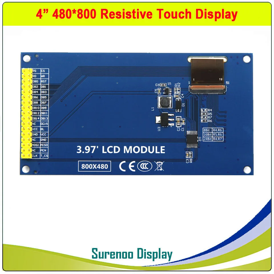 3.97 / 4 palca 480*800 16.7 M HD IPS Odolným Dotykovým TFT LCD Modul Displeja Panel & Ovládač IC NT35510