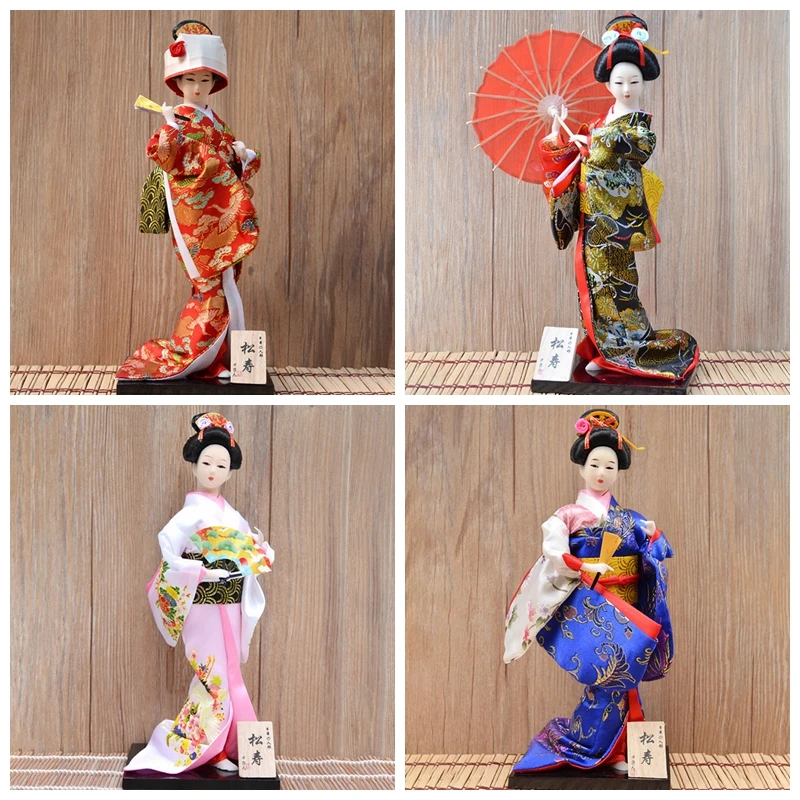 30 cm Tradičné Japonské Geisha Figúrky Sochy Japonský Kimonos Bábiky, Ozdoby Domov Reštaurácii, Stolové Dekorácie, Darčeky