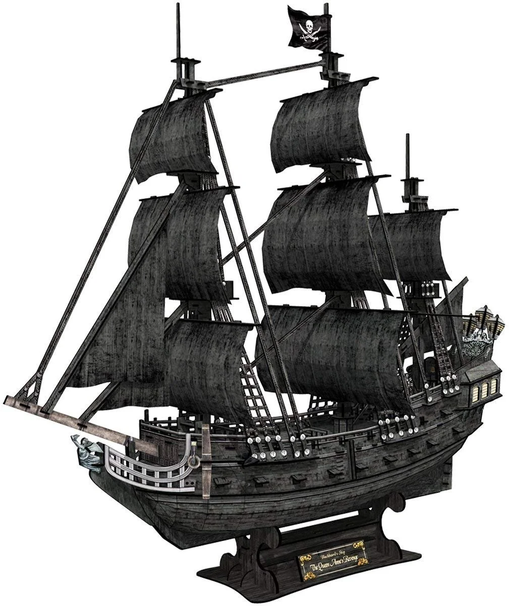 308 Ks/sada 3D Puzzle Pirátska Loď Model Lode a Lodné Auta Plavidla Nastaviť pre Dospelých Vzdelávacie Hry, Kreatívne Hračky