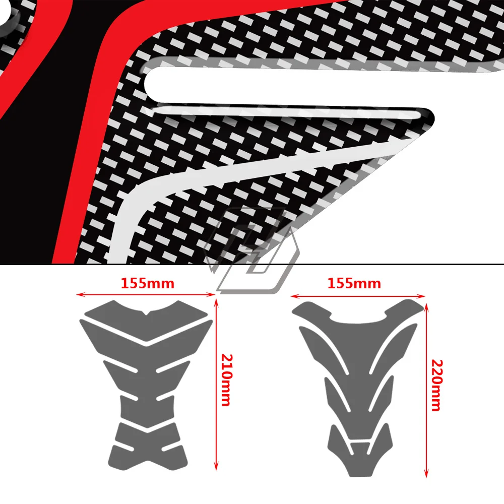 3D Carbon-vzhľad Motocykla Tank Pad Chránič Odtlačkový Nálepky Prípade pre Honda, Suzuki Kawasaki Ducati Aprilia RV4 Taliansku Vlajku Nádrž