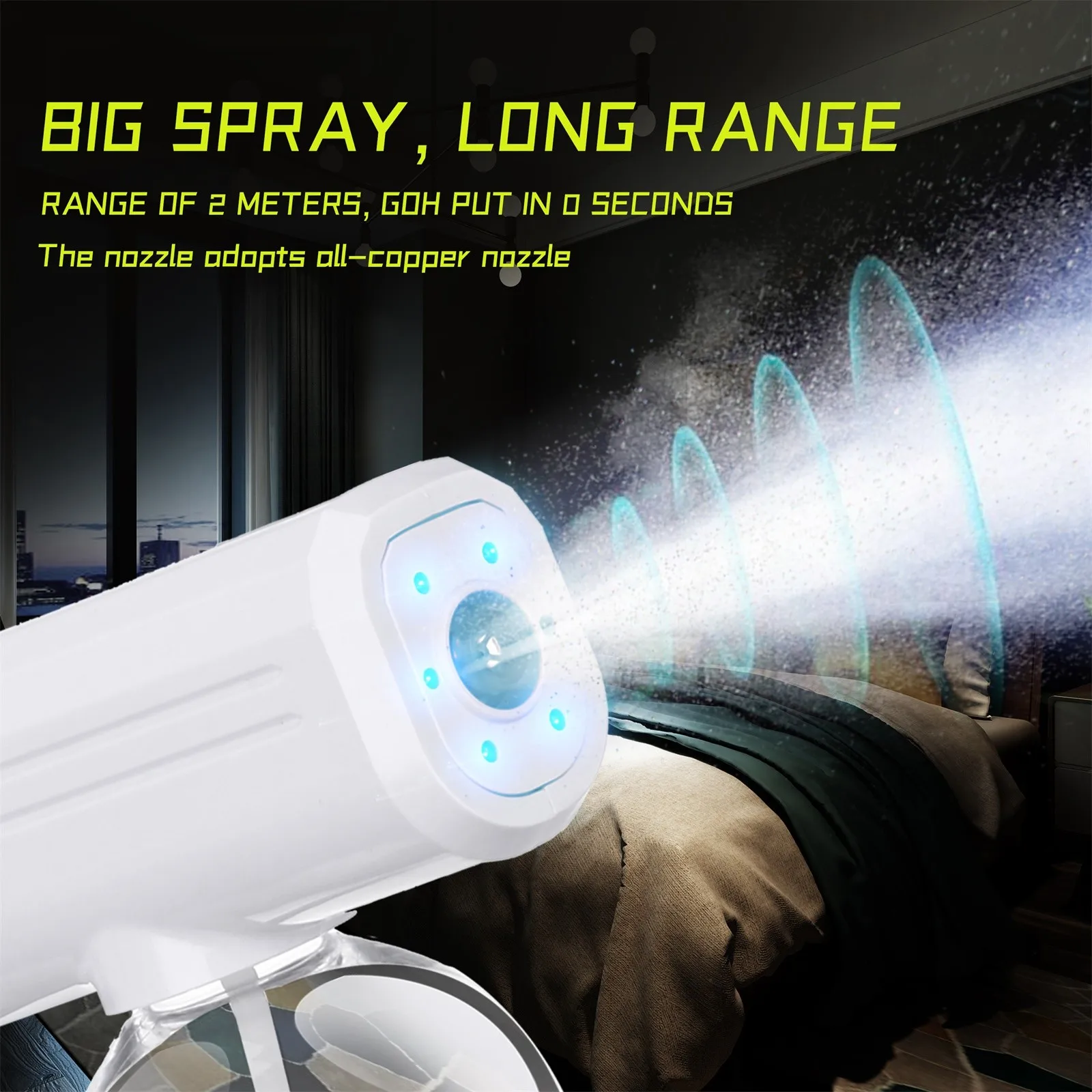 4# 800ml Modré Svetlo Nano Pary Zbraň Atomizing Fogger Dezinfekcia-striekacie Pištole Bezdrôtový Nano Zmiešané Nano Vapor Sprej Stroj