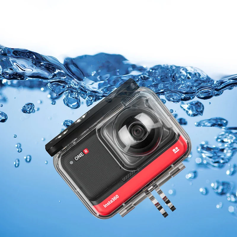 40m pod vodou Bývanie Prípade Vodotesné puzdro Kryt Objektívu Chránič Ponoriť Prípade Insta360 JEDEN R 4K 360 Vydanie Leika Fotoaparát Prípade