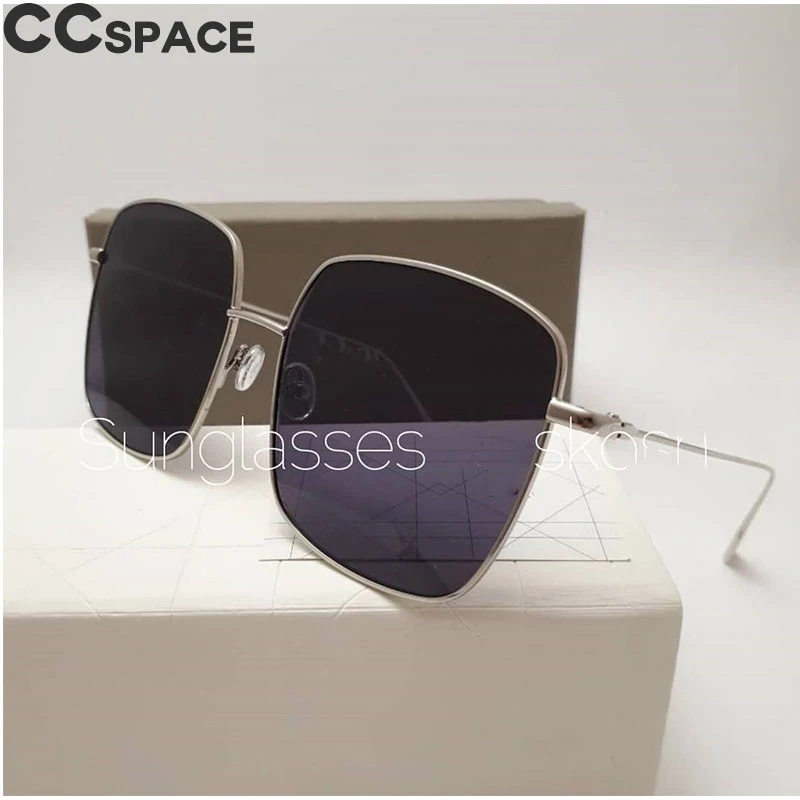 47204 Luxusné Námestie slnečné Okuliare Muži Ženy Odtiene Kovového Rámu CCSPACE Retro Okuliare Značky Módny Návrhár Muž Žena Oculos