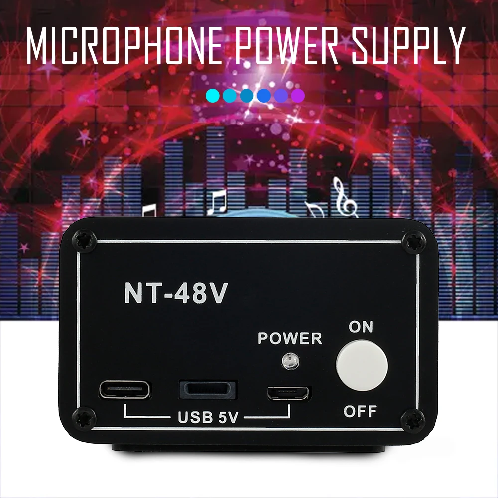 48V Phantom Power Pre BM 800 Kondenzátorových Mikrofónov Štúdiová Nahrávka Karaoke Zariadenia na Dodávku USB 5V Mikrofón Napájanie