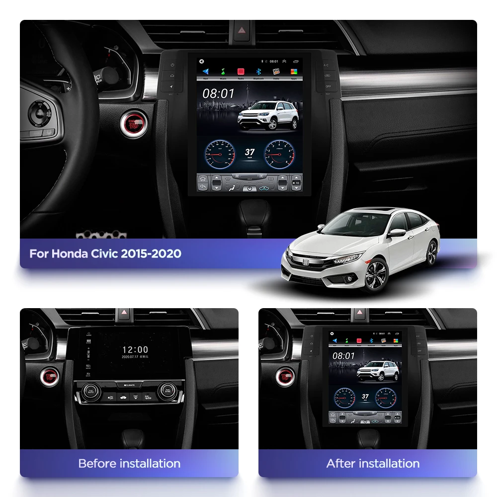 4G Lte 32G ROM Vertikálne obrazovke multimediálne video rádio prehrávač pre Honda Nového občianskeho-2020 rokov android 9.1 navigáciu stereo