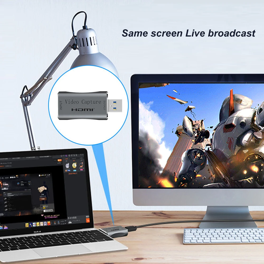 4K Video USB 3.0 zachytiť kartu 1080p 60fps HDMI Video Grabber, Záznam, Pole pre PS4 Hry Videokamera, Fotoaparát Nahrávanie Live Streaming