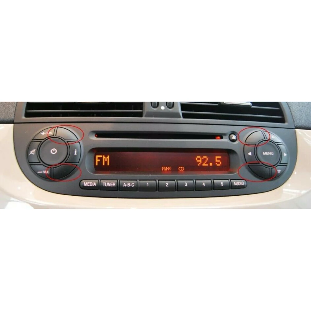 4pcs Plesne kryt Pre Fiat 500 Rádio Od roku 2008 a Ďalej Black Odstránenie Dielov