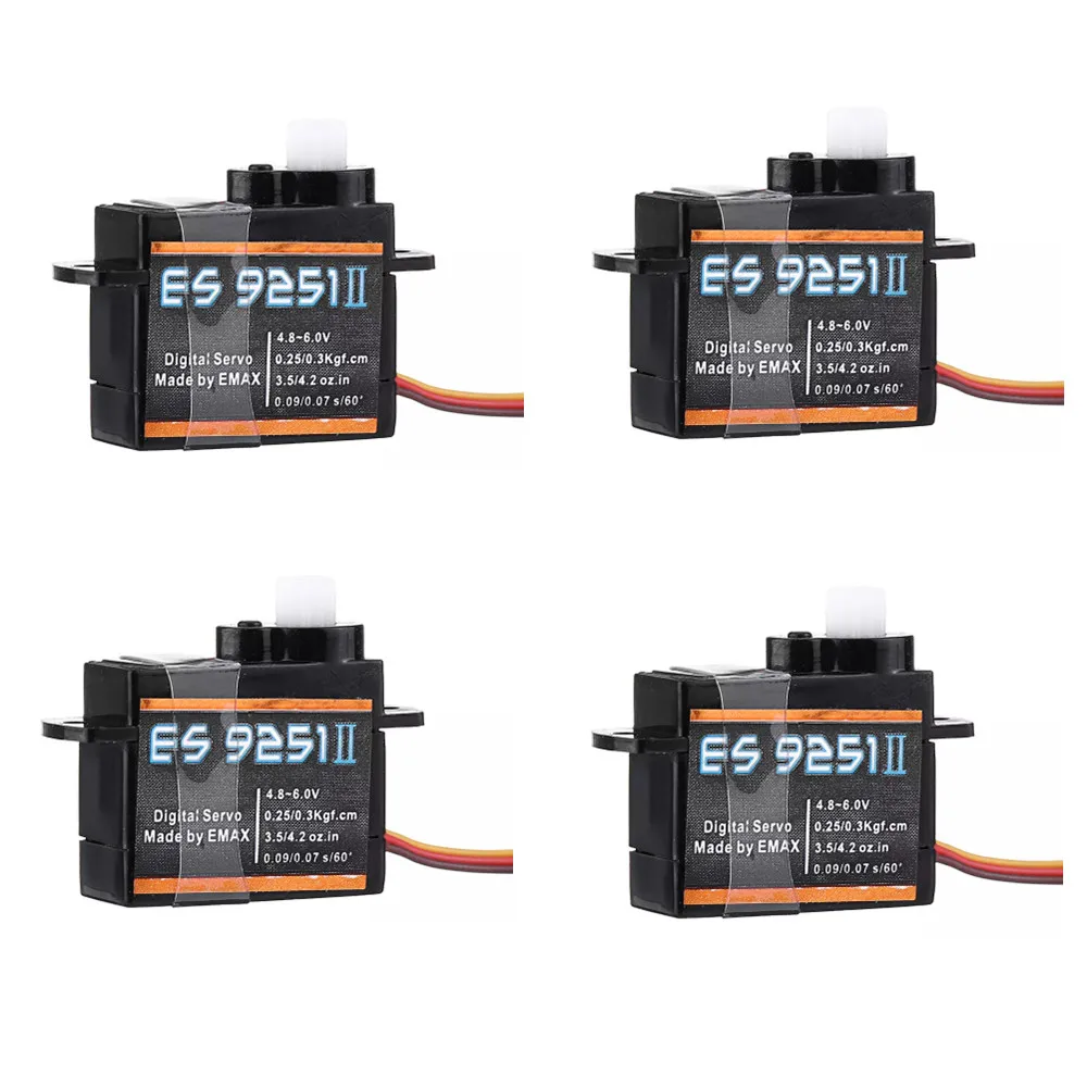 4pcs veľa Emax ES9251 II 2,5 g Plastové Micro Digitálne Servo, RC Model