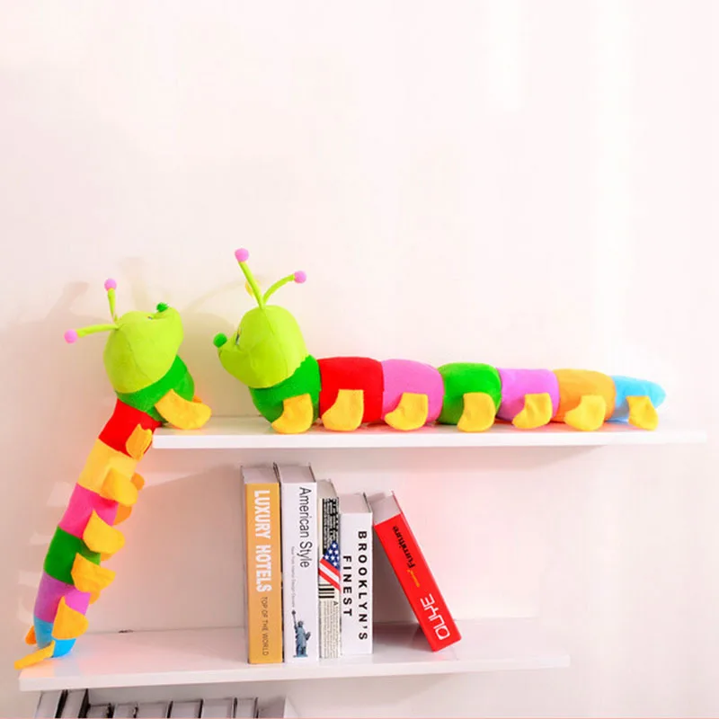 50 cm Obľúbené Farebné Inchworm Krásne Mäkké Rozvojové Hračky pre Caterpillar podržte vankúš Hračky
