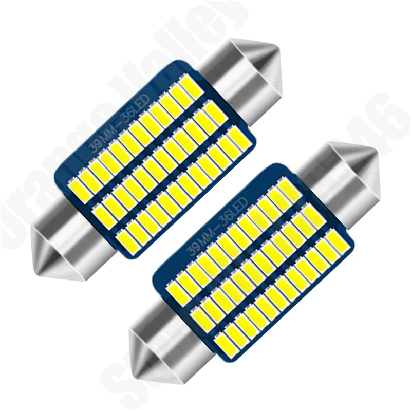 500Pcs Vlkovcový c5w LED 31 36 39 41 mm 21 30 36 led žiarovka SMD 3014 lampa na čítanie Interiéru vozidla Svetlo DC 12V