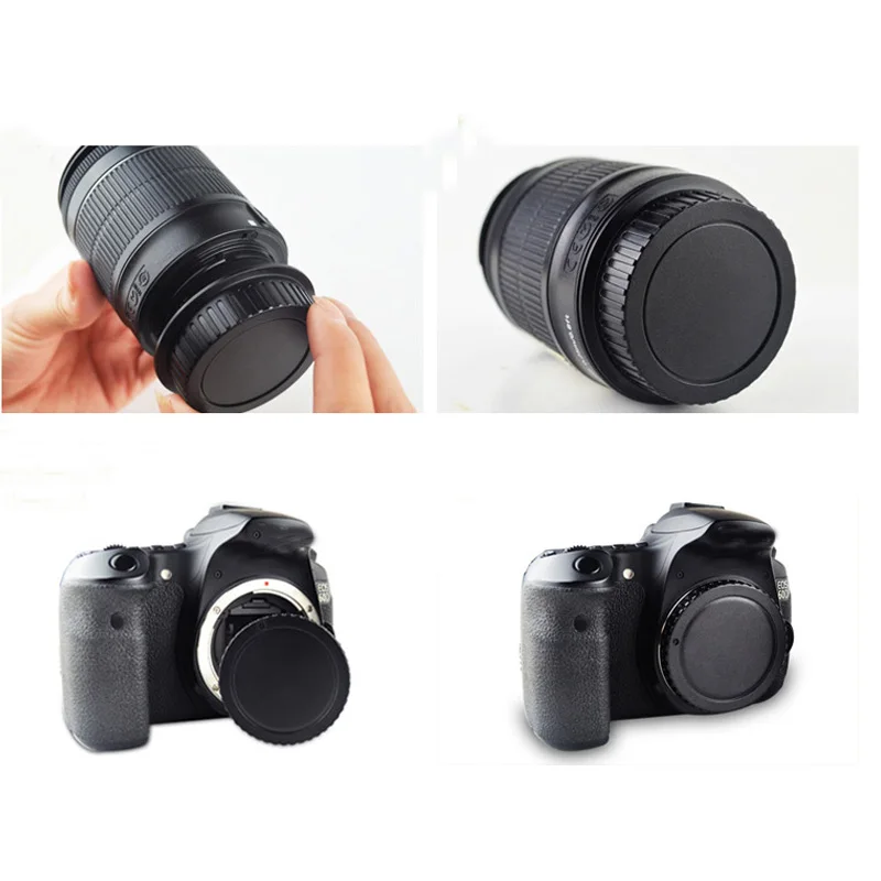 50Pair/veľa fotoaparátu kryt Tela + Zadný kryt Objektívu pre Canon 1000D 500D 550D 600D EF EF-S Rebel T1i Fotoaparát eos