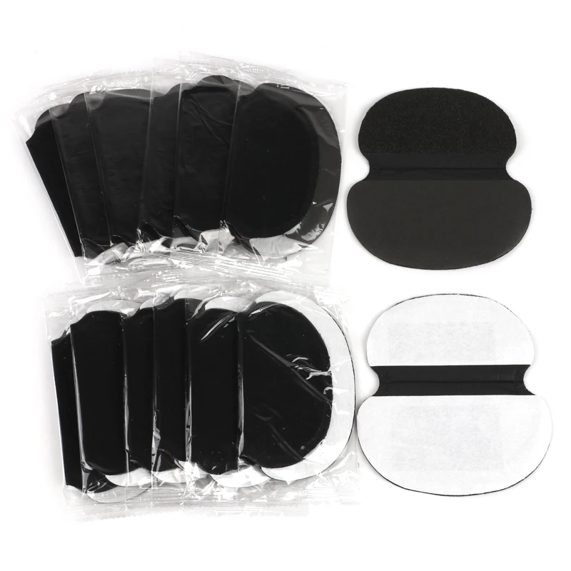 50Pairs(100ks) Black Podpazuší Pot Podložky Absorpciu Potu Dezodorant Anti Unisex Štít Jednorazové Absorpčné Podložky Nálepky