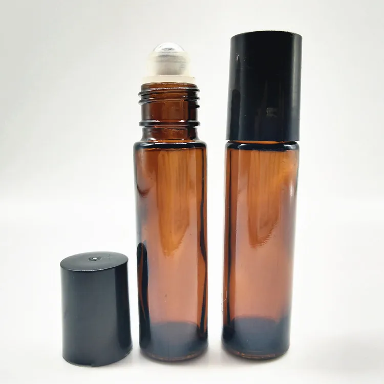 50PCS Prázdne Naplniteľné Fľaše Skúšobných Amber Prejdite na Sklenených Fľašiach s Valčekom pre Esenciálny Olej kolínske vody Obsahujú Zabrániť UV