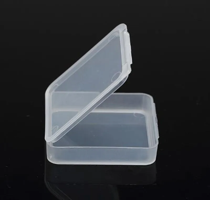 50pcs vnútri 5*5*0.8 cm Transparentné úložný box plastový rámček biely tool box skrutky okno hardvér časti poľa pribrala s krytom