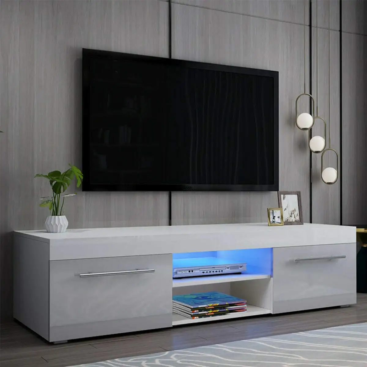 51Inch Vysoký Lesk Luxusné TV Jednotky Kabinetu Moderný Minimalistický LED TV Stojan Obývacia Izba Nábytok, TV, Stôl bytové Zariadenie