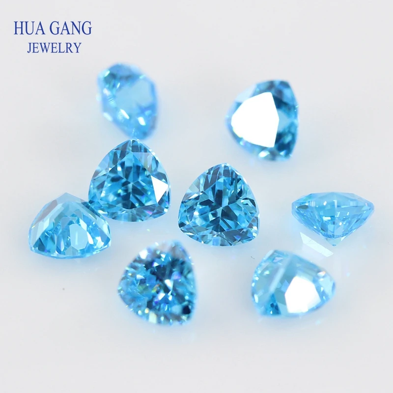 5A Mora Blue Bilióna Tvar Cubic Zirconia Skvelý Strih Voľné CZ Kameň Syntetické Drahokamy, Perly Pre Šperky 3x3-12x12mm