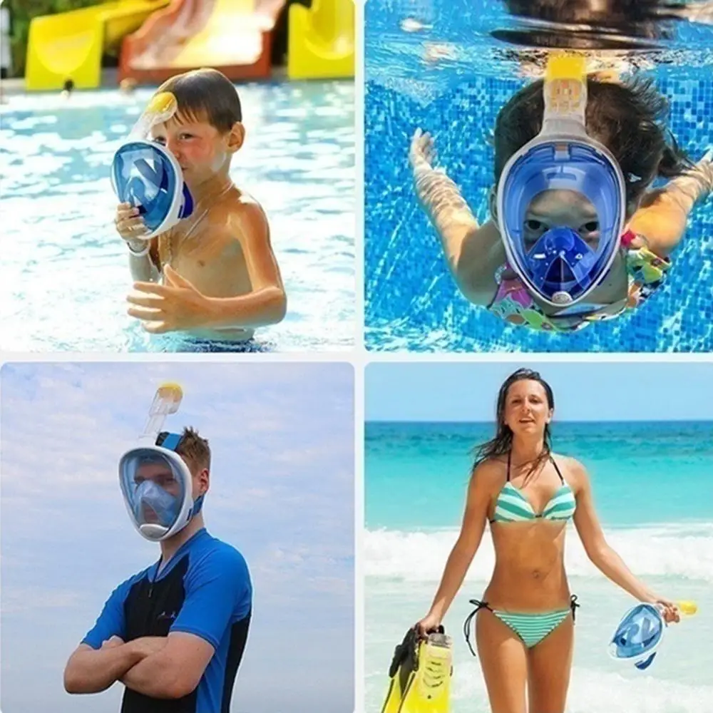 6 Farieb Potápanie Masku Plnú Tvár Šnorchlovanie Pod Vodou Anti Fog Na Kúpanie Spearfishing Ponoriť Dýchania Pod Vodou