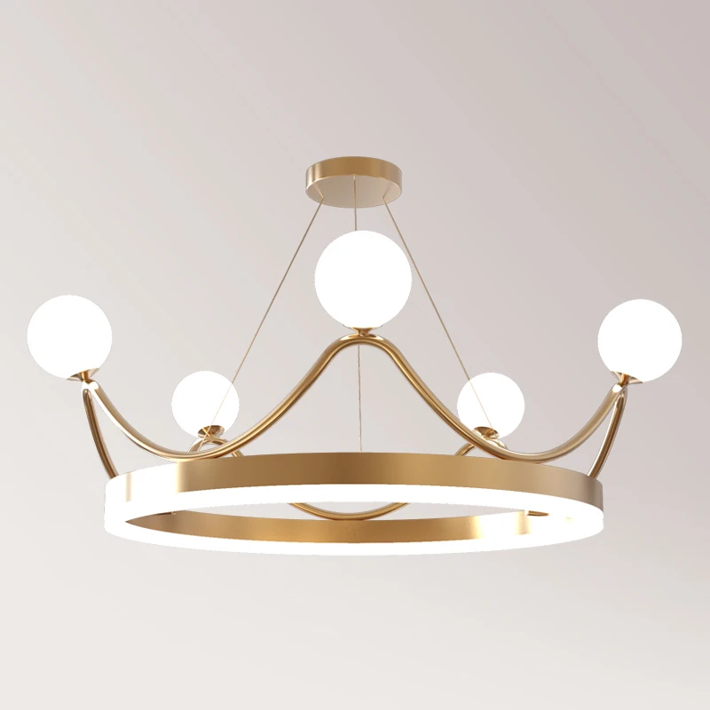 60 CM 80 CM, Zlaté LED Luster Osvetlenie Pre Spálne Deti Obývacia Izba Luxusné Závesné Svietidlo Moderného Nordic Koruny Tvorivé Lustre