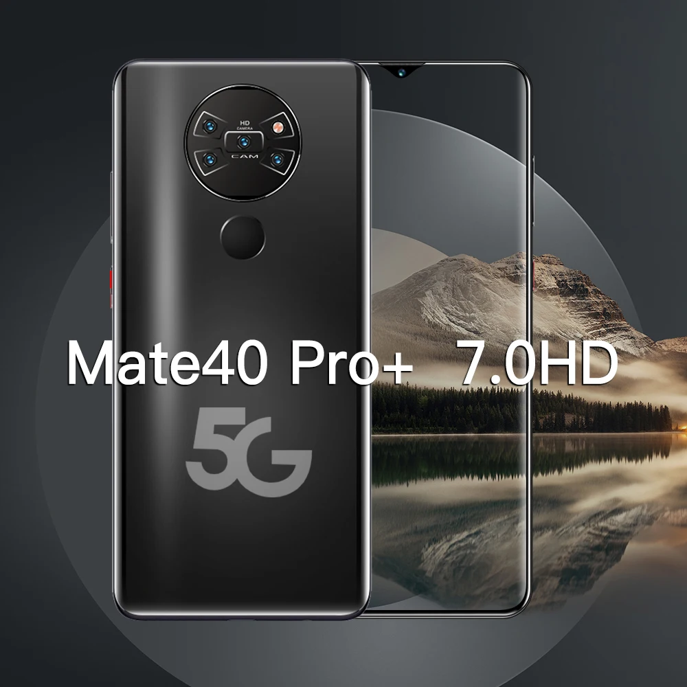 7,0 Palcový Globálna Verzia Mate40Pro+ Smartphone Odtlačkov prstov Odomknúť 12 GB 512 gb diskom Tvár ID Android 10.0 GPS, Wifi 2020 Mobil Handset