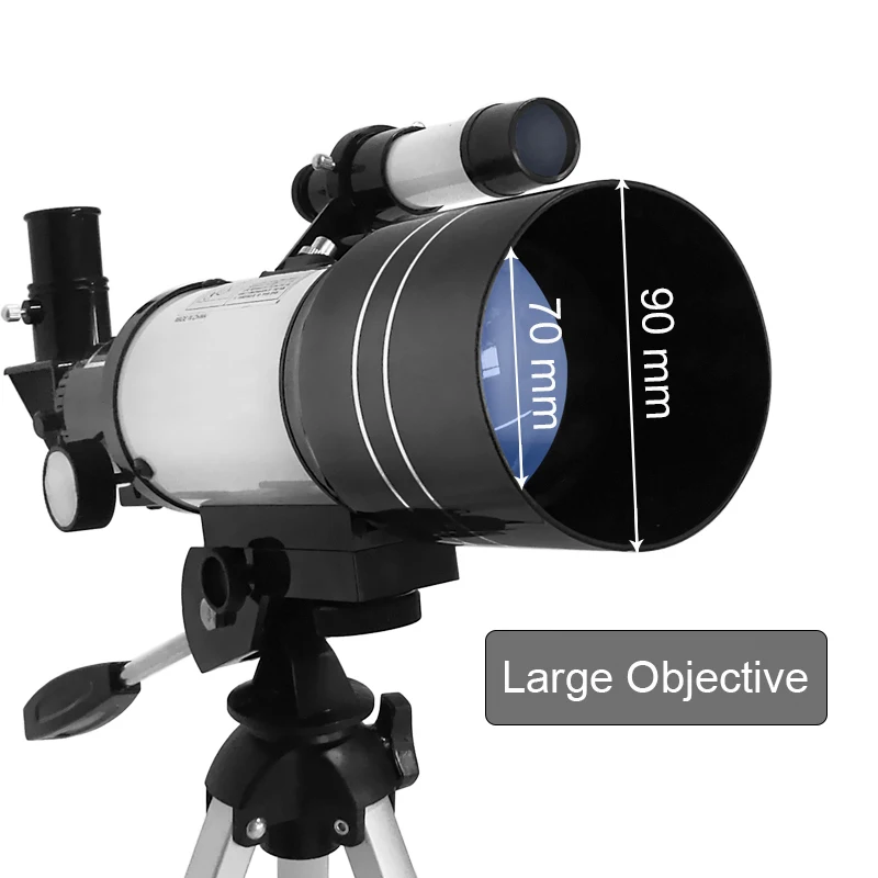 70 mm Tabuľka Astronomickému Teleskopu 150X Začiatočníkov Monokulárne Mesiac-sledovanie Ďalekohľad s Statív Dieťa Narodeniny Darček Ďalekohľad