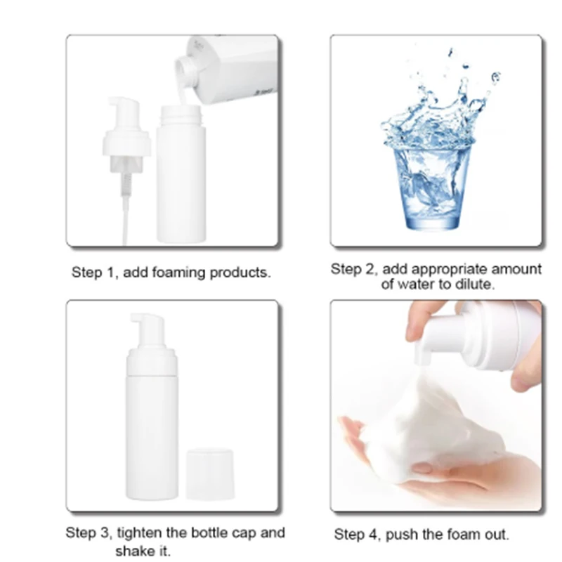 7pcs Peny Zásobník na Fľaše Plastové BPA Free Naplniteľné Mini Foaming Mydla Čerpadla Fľaše -na cesty
