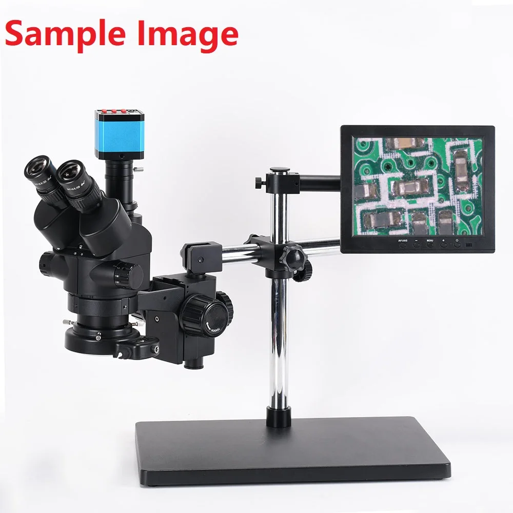 7X-45X trinokulárny kyowa Priemyselné Laboratóriá Súčasne-hlavná Stereo Mikroskopom + 144 LED Prsteň Svetla + C Adaptér pre CPU PCB Opravy