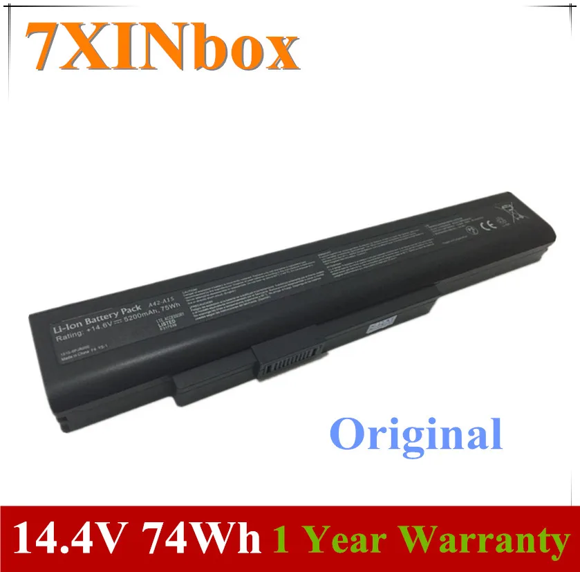 7XINbox 14,4 V 74Wh Originál 5200mAh A32-A15 A41-A15 A42-A15 A42-H36 Notebook Batéria Pre MSI A6400 CR640 CX640 E6221 E6227 E7219