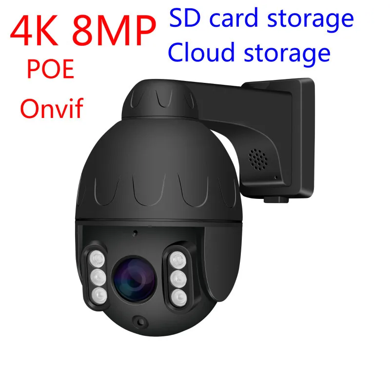 8MP 4K HD POE Napájanie IP PTZ Kamier 8MP INFRAČERVENÉ videnie vonkajšie IP CCTV Kamery Cloud storage IP Kamera 4K Rozlíšenie
