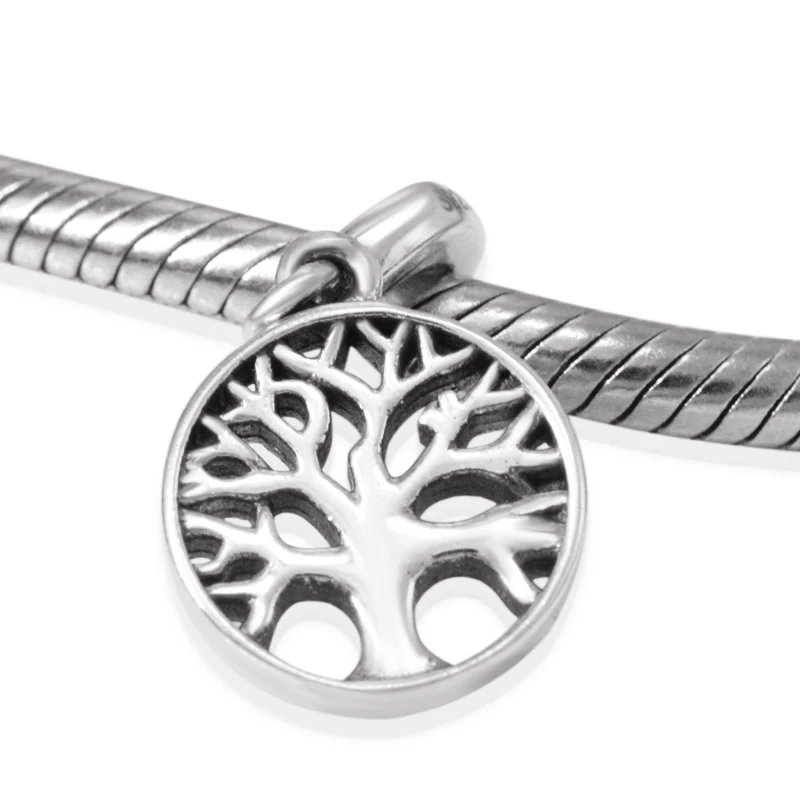 925 Sterling Silver Korálky Strom Života Prívesok Charms Fit Európskej Náramok pre Ženy, Jemné Šperky, Darček, Doprava Zdarma