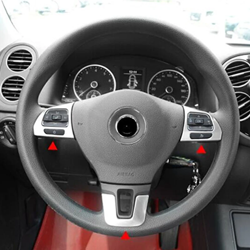 ABS Chrome Pre Tiguan 2009-Auto volantu, Dekorácie Tlačidlo krytu výbava auto príslušenstvo styling