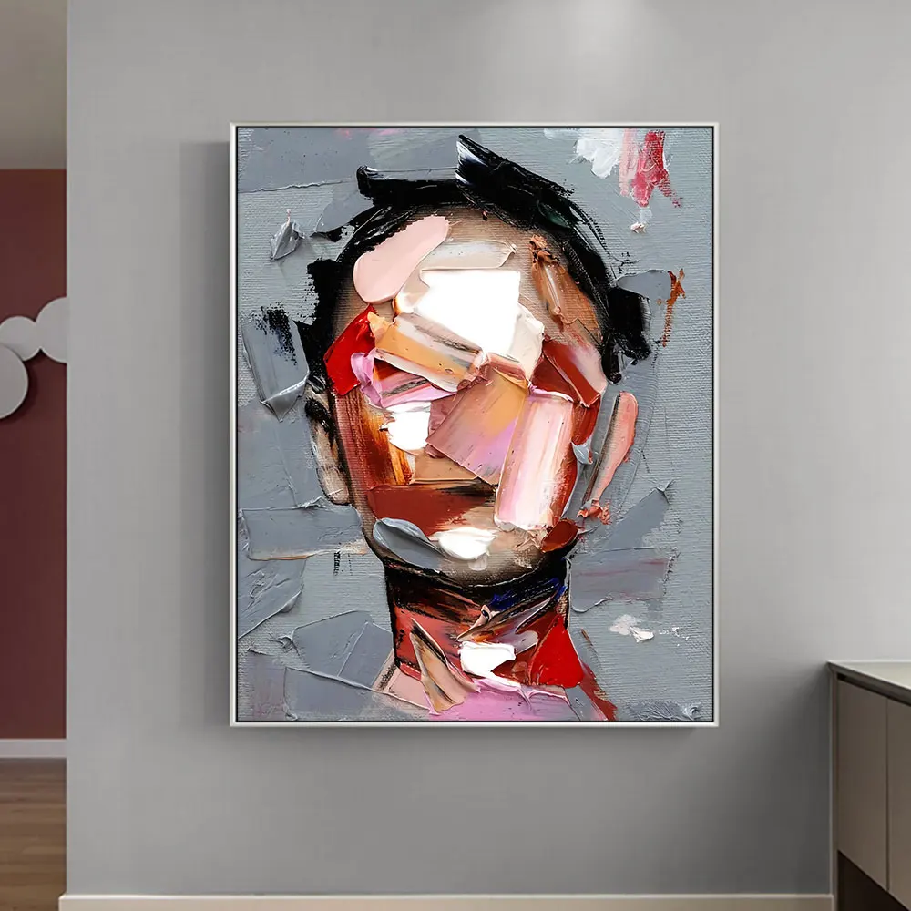 Abstrakt Dievča Tvár, Maľby, Handmade Olejomaľba Na Plátne, Ručne Maľované Obrázok Na Stenu Umenie Bez Rámu Maľovanie Pre Spálňa Decor