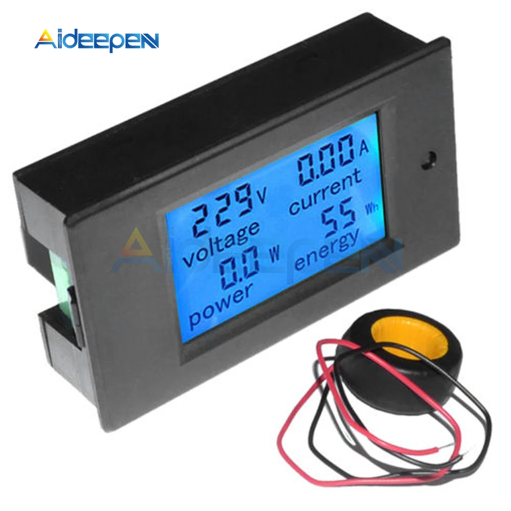 AC 220V 80V~260V 100A jednofázový Digitálny Ampermeter Power Energy Voltmeter Ammeter Volt Watt Kwh Tester Meter