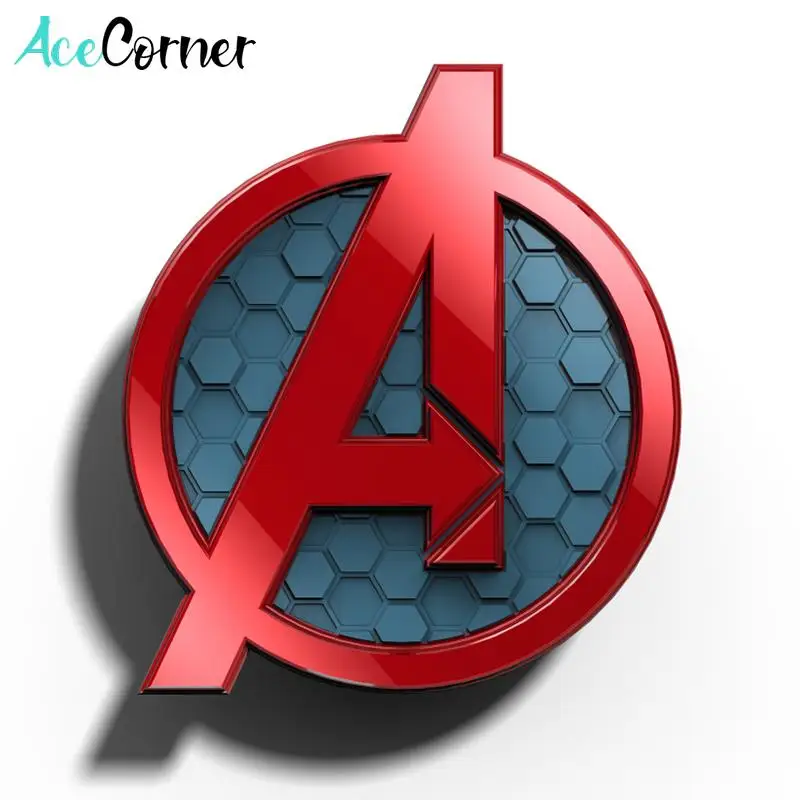 Acecorner Legenda Logo Nástenné Svietidlo 3D LED Tvorivé Nočné Svetlo Marvel Avengers, Spálne, Obývacej Izby, Dekorácie pre Christms Dieťa Darček