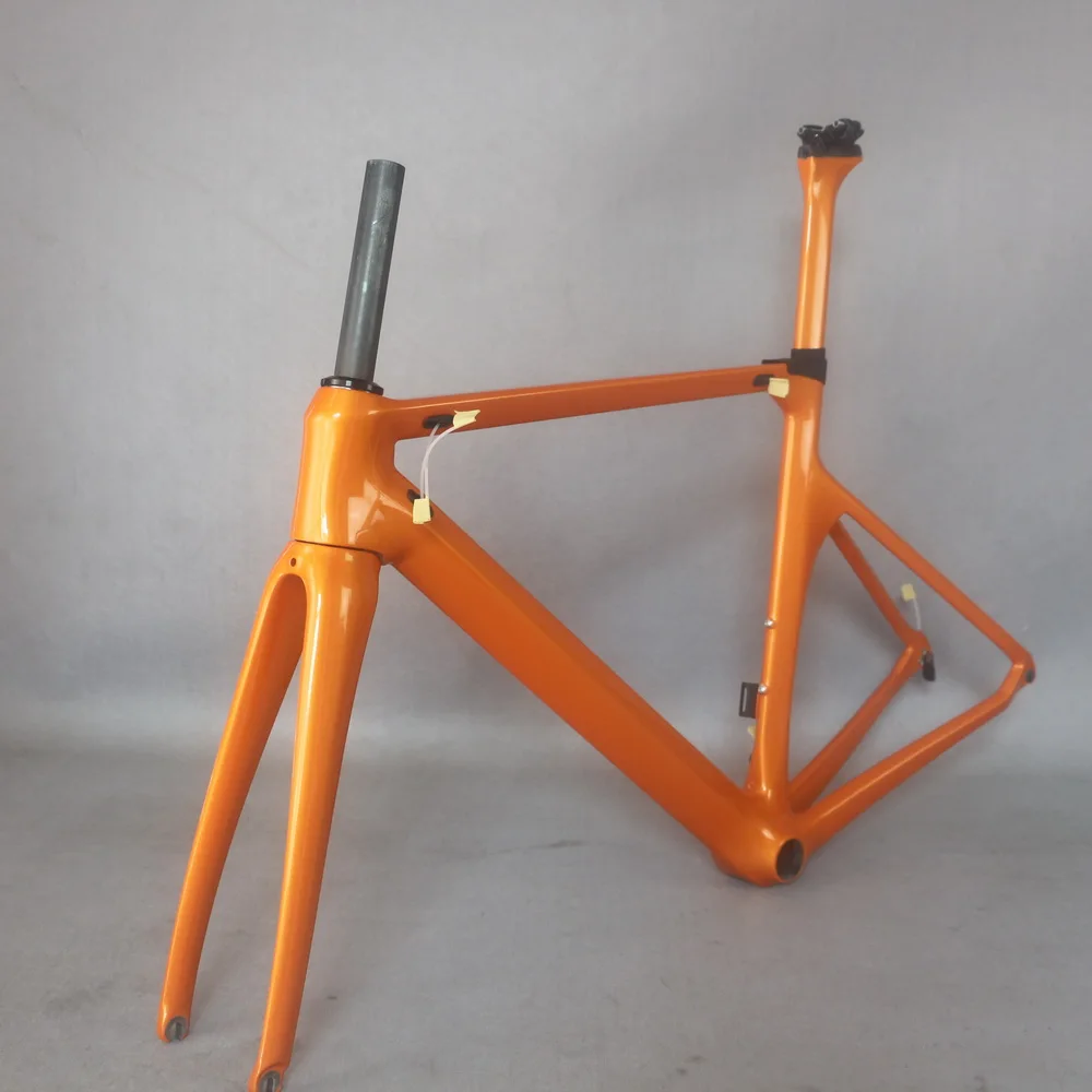 Aero Cestnej Bike Rám TT-X1 Oranžovej Farby, V Brzdové Toray Uhlíkových Vlákien T800 BB86 stredová