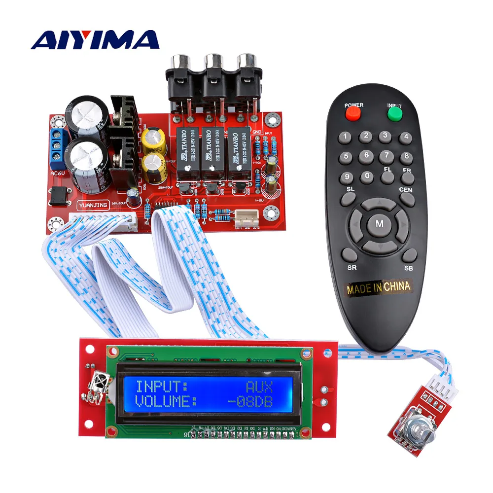 AIYIMA CS3310 Hlasitosti Zvuku Predzosilňovač Rada 3 Way Switch Vstup Diaľkového Ovládania Hlasitosti Predzosilňovač LCD Displej Signál Prepínač Predzosilňovač