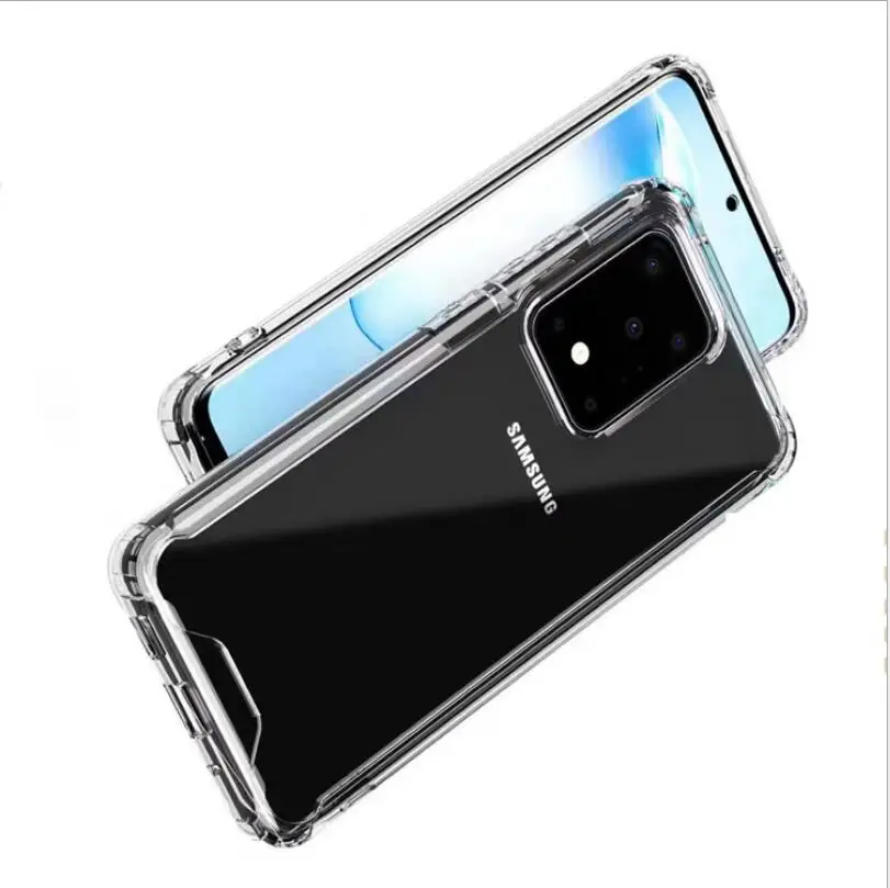 Akryl Jasné Späť Telefón puzdro pre Samsung Galaxy S20 Ultra Plus Shockproof Robustný Kryt pre Samsung S8 S9 S10 Poznámka 8 9 10 Plus
