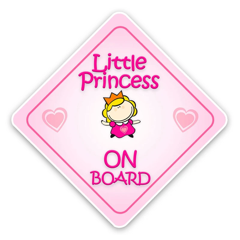 Aliauto Malá Princezná Baby na Palube Auto Nálepky, Farebné Výstražné Znamenie Dekorácie, Doplnky, Nepremokavé Obtlačky,15*15 cm