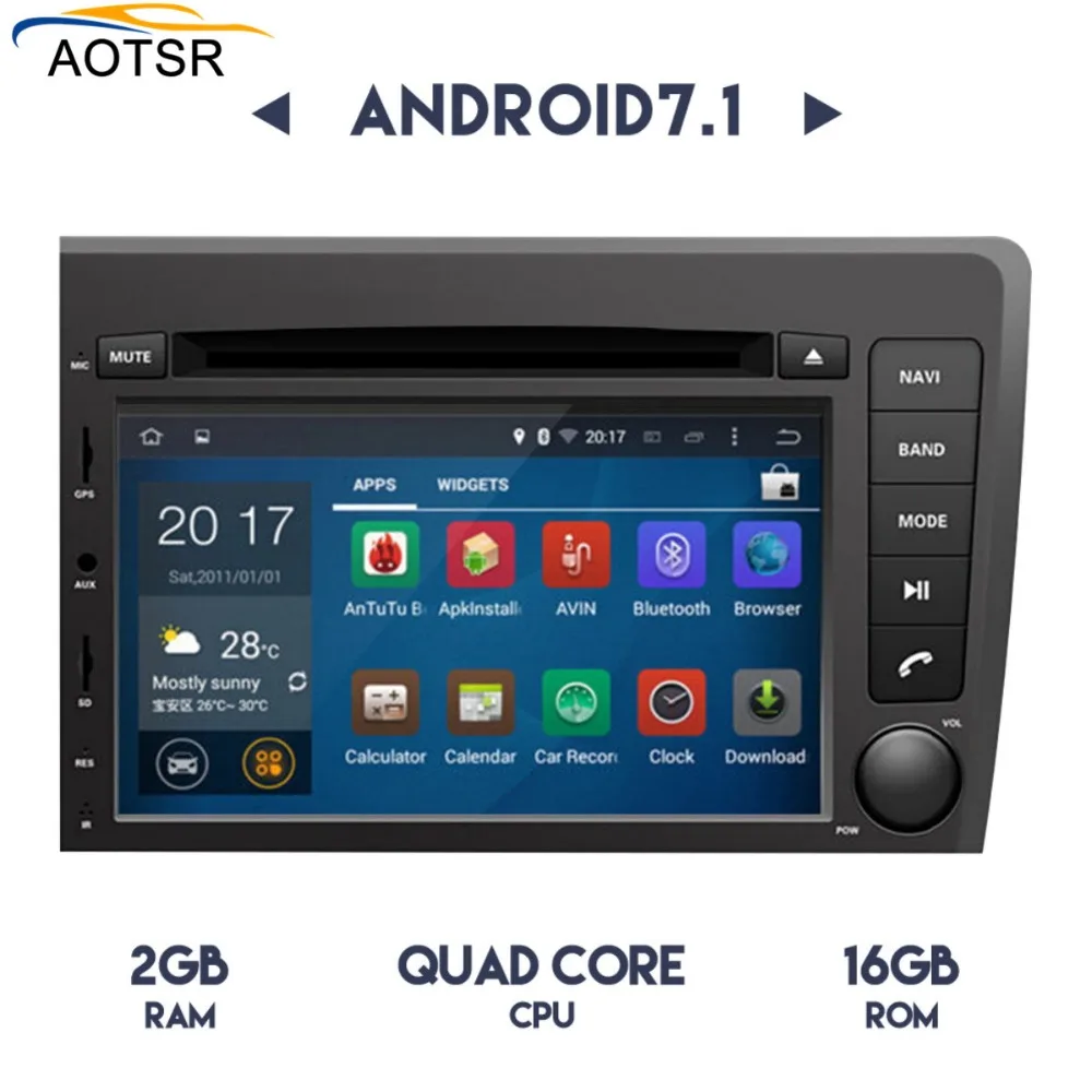 Android 7.1 Auto dvd prehrávač multimediálnych súborov hlavy jednotky Na Volvo S60 V70 XC70 2000 2001 2002 2003 2004 auta GPS Navigácie Rádio stereo