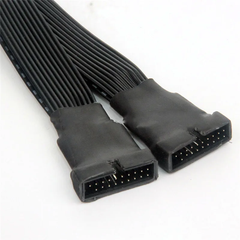 Angitu USB 3.0 19Pin/20kolíkový samíc a samcov Y Splitter doske rozšírenie Plochý kábel